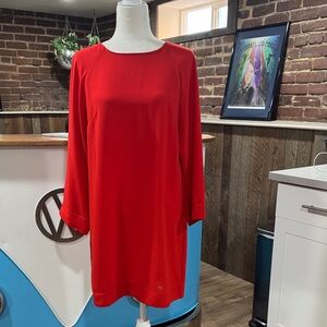 H&M red sheath dress, small